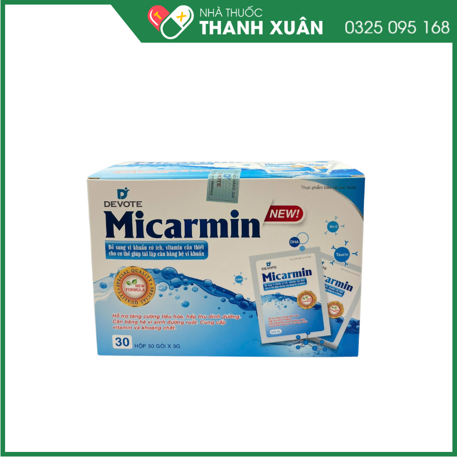 Devote Micarmin - Bổ sung vi khuẩn có lợi, enzym tiêu hóa